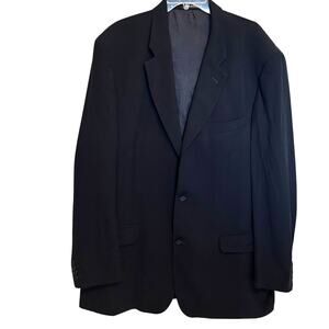 Bachrach Vintage Black Sports Jacket Mens Size 44 Wool Blend Made in Italy